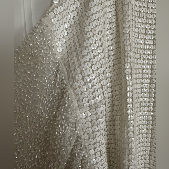 Anthropologie “Let Me Be” White Sequined & Beaded Tunic Dress, size XL - Picture 5 of 5